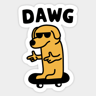 Cool Dog Dawg Sticker